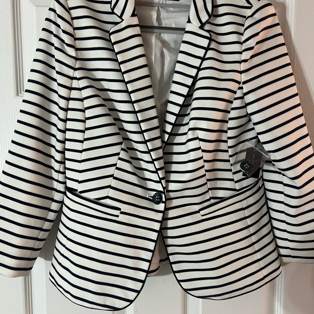 The Limited Black & White Striped Women's Blazer